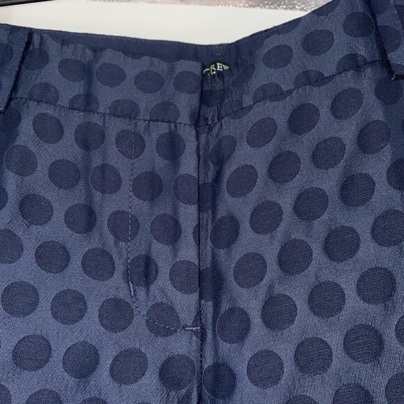J Crew Skimmer Ankle Pants City Fit Navy Blue Swiss Dot Woman’s Size 2 Pockets - Picture 3 of 7